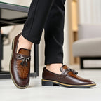 Hand Stiched Brown Croc Pattern Premium Loafer