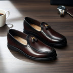 Pure Hand Made Leather Loafer With Comfortable Rubber Sole
