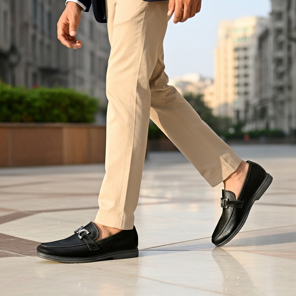 Moon Light Pattern Black Premium Loafer