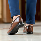 Croc Pattern Pure Leather Loafer | With Comfortable Sole and Padding