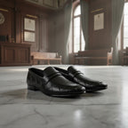 Men’s Black Premium Formal Loafers | Soft Padding Hand-Made Article