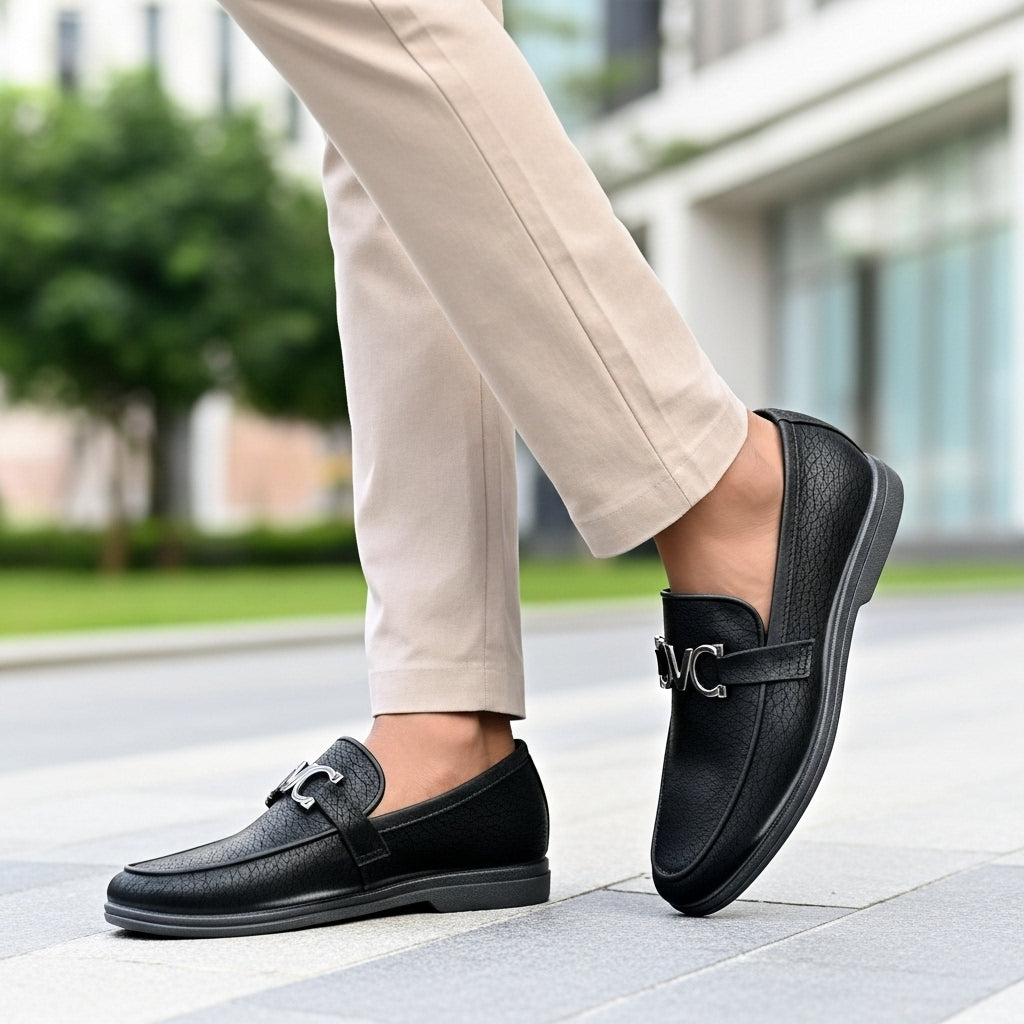 Moon Light Pattern Black Premium Loafer